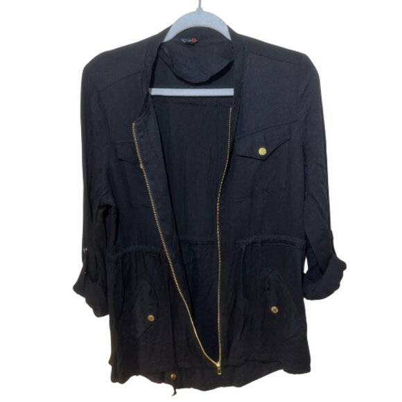 G by Guess Eliza Utility Jacket black size Medium - Picture 2 of 7